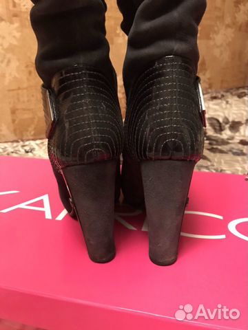 Сапоги замша