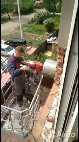 Алмазное бурение, сверление отверстий, штробление