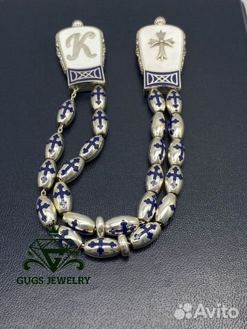 Золотые четки с эмалью