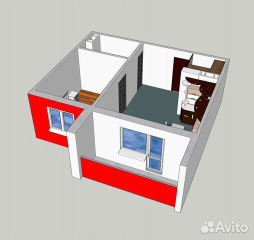 2-к квартира, 40.8 м², 2/10 эт.