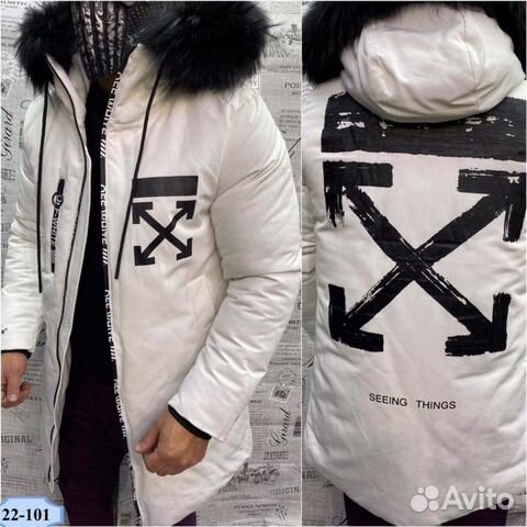 Белая парка off White