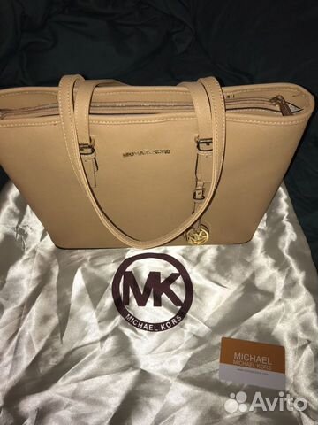 Сумка Новая кожаная бежево-коричневая Michael Kors Сумка Новая кожаная бежево-коричневая Michael Kors