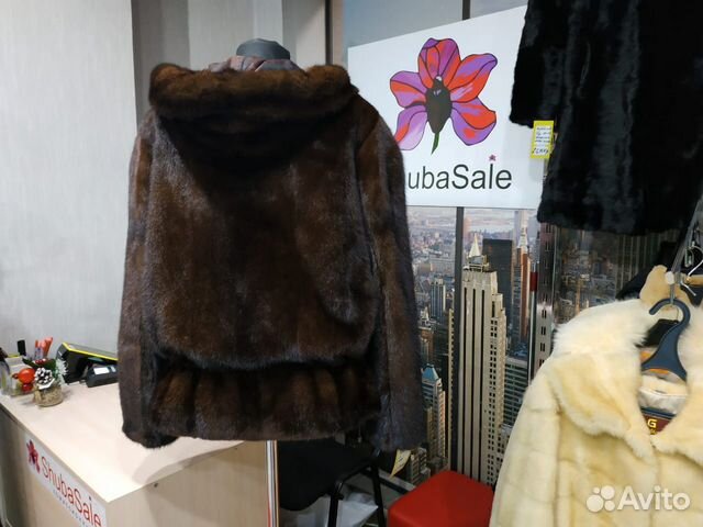 Норковая Шуба 46-50 с Капюшоном Куртка