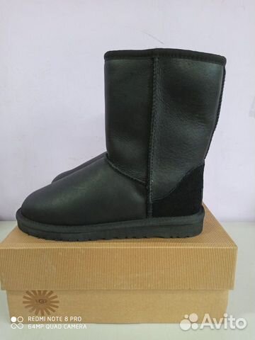 UGG Угги черные обливные классика новые