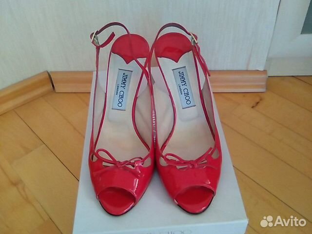 Босоножки красные Jimmy Choo, р. 37.5-38