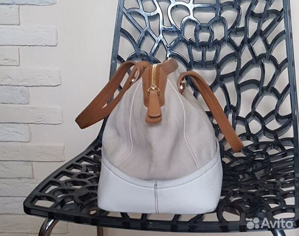 Сумка оригинал furla зерненная кожа,нубук.италия