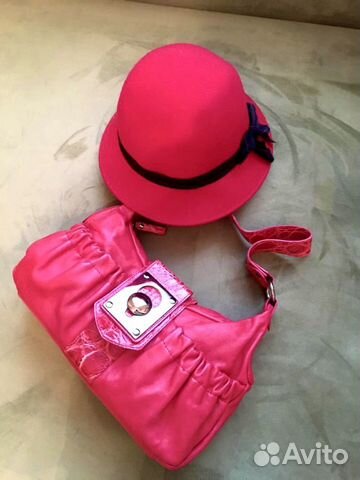 Сумка женская натуральная кожа, шляпа в подарок