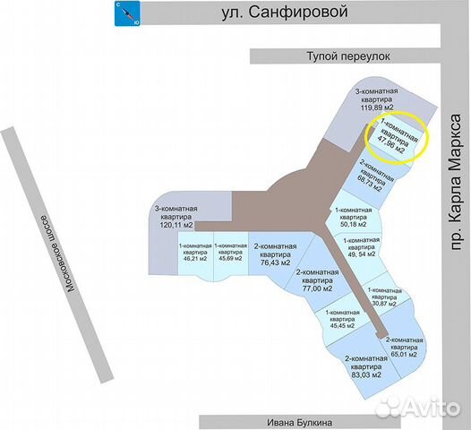 1-к квартира, 48 м², 18/31 эт.