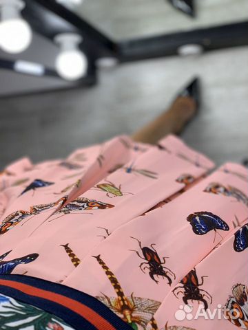 Платье Gucci с розовой юбкой Платье Gucci с розовой юбкой