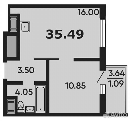 1-к квартира, 35.5 м², 13/24 эт. 1-к квартира, 35.5 м², 13/24 эт.