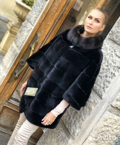 Шуба из норки blacknafa с соболем Шуба из норки blacknafa с соболем