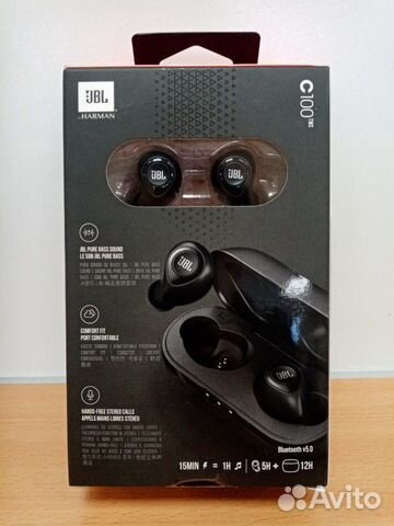 Bluetooth-наушники JBL C 100 TWS новые Bluetooth-наушники JBL C 100 TWS новые