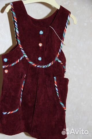 Сарафан для девочки из мягкого вельвета