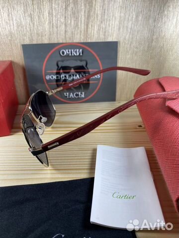 Очки с деревом Cartier