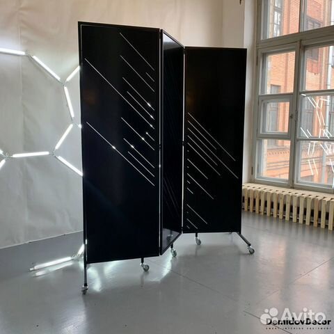 Ширма дизайнерская складная на колесиках