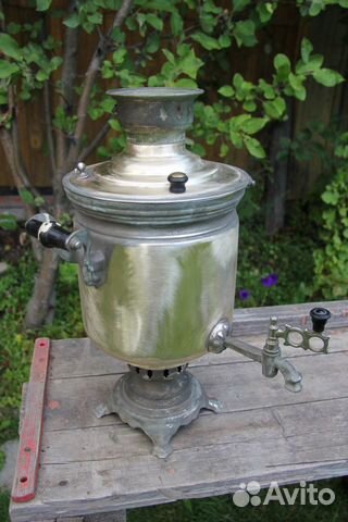Самовар тульский жаровой угольный. Латунь
