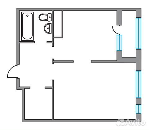 1-к квартира, 40.7 м², 2/24 эт. 1-к квартира, 40.7 м², 2/24 эт.