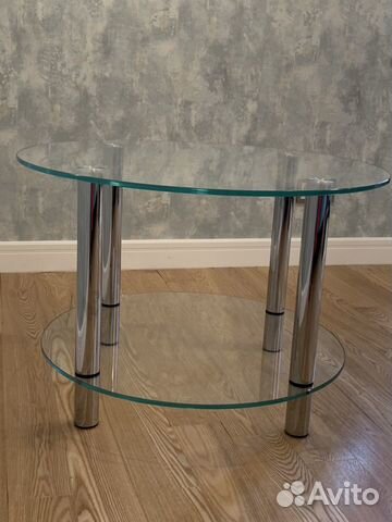 Стол журнальный круглый из стекла Стол журнальный круглый из стекла