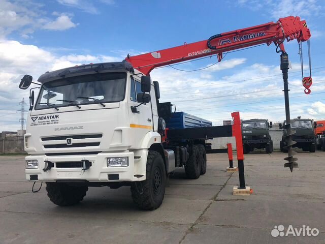Камаз 43118 борт с Kaglim 2056 и буром тнвд язда