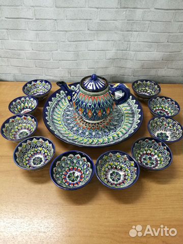 Риштанская керамика (комплект посуды)