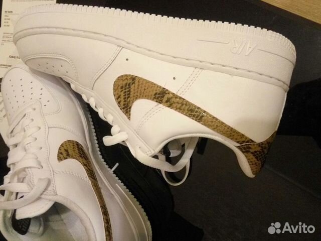 Кроссовки nike AIR force1 ivory snake