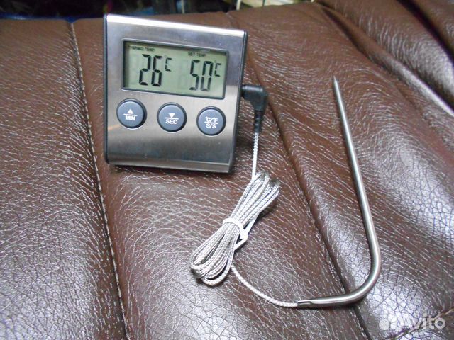 Термометр с сигналом для гриля,духовки
