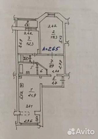 2-к квартира, 75.6 м², 14/17 эт. 2-к квартира, 75.6 м², 14/17 эт.