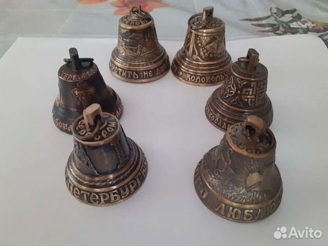 Колокольчик бронза с серебром