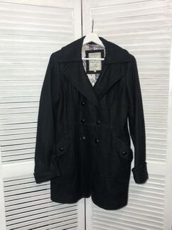 Пальто черное теплое guess оригинал