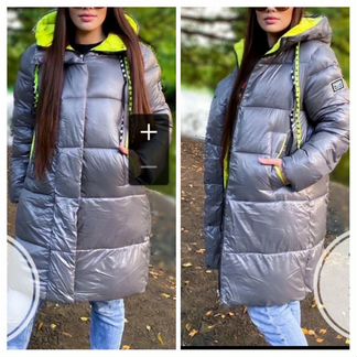 Пальто пуховик Зима Хит 58 смотрите замеры