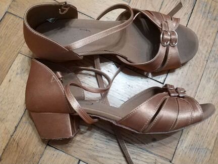 Босоножки для бальных танцев, р. 35, атлас