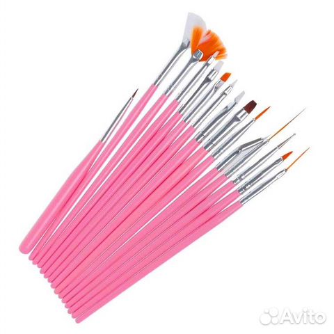 Набор кистей для дизайна ногтей, 15шт