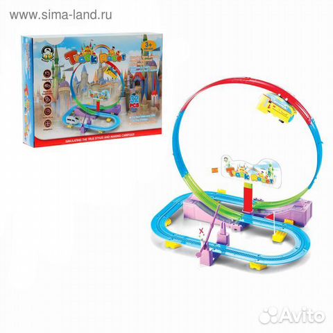 Детский автотрек «Гонка по кольцевой», 32 детали