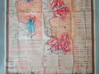 Карта Курская битва. 1974 год
