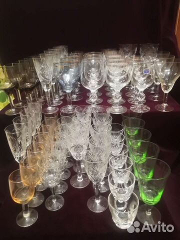 Фужеры, бокалы, рюмки, стопки хрусталь стекло СССР