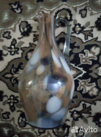 Кувшин цветное стекло СССР