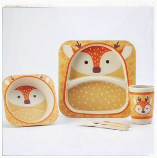 Набор бамбуковой посуды новый