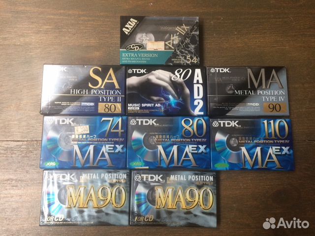 Аудио кассеты 1989-97, Metal, Chrom, TDK, Axia