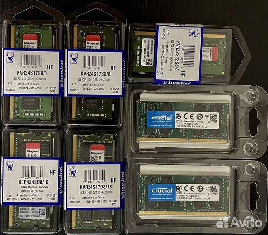 Озу для ноутбуков и Mac SO-dimm ddr3l / DDR4