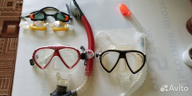 Ласты,маска с трубкой,Нарукавники,очки