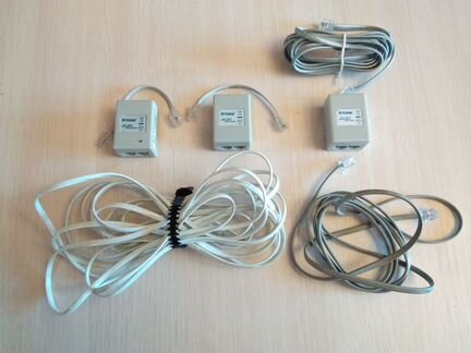 Телефонные сплиттеры, кабели, розетки, вилки