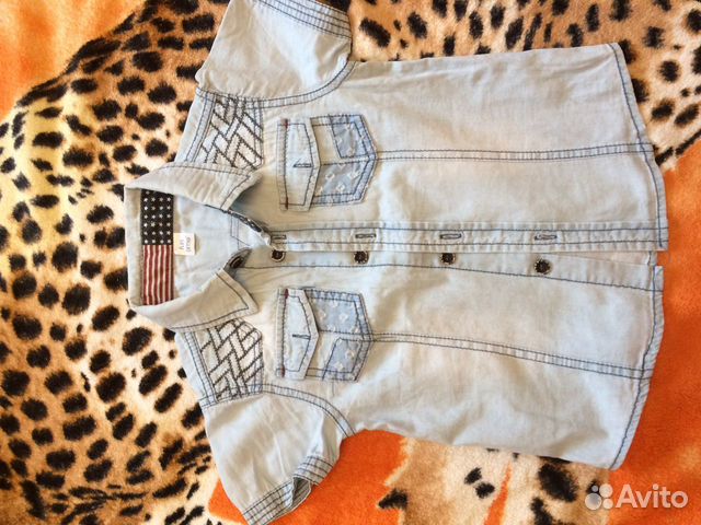 Рубашка джинсовая на мальчика 4-5,5 лет