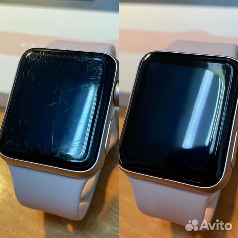 Полировка дисплея Apple Watch и iPhone