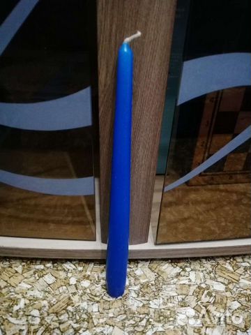 Свечи синие парафиновые в ассортименте