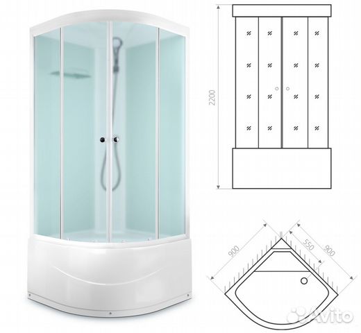 Душевая кабина domani-Spa Delight 90x90 / 100x100 купить в Ижевске ...