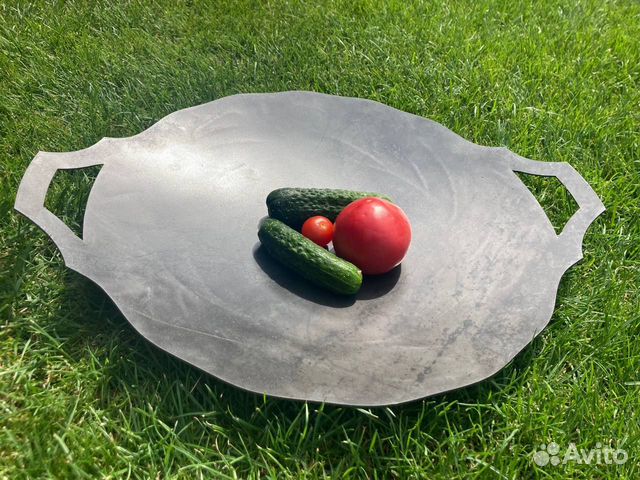 Садж 40 см стальной, плоский