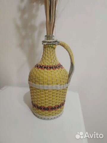 Бутыль стеклянный в оплётке СССР