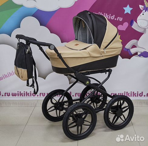 Коляска модульная 2 в 1 Cobabe экокожа