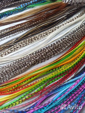 Перья Наращивание перьев, блестящих нитей в волосы