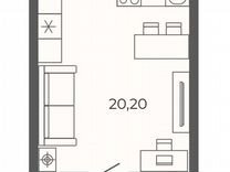 Квартира-студия, 27,1 м², 23/26 эт.